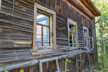 old abandoned houses in the village