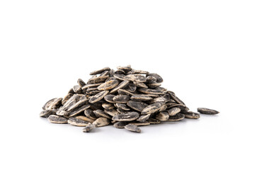 Sunflower seeds isolated on white background