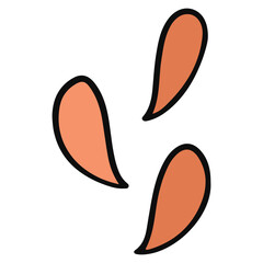 leaf hand drawn and Spring flat color design