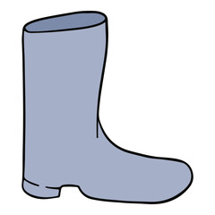 agriculture boot hand drawn flat color design