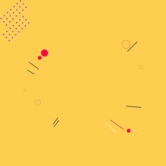 Social media feed banner background with bright colored shapes