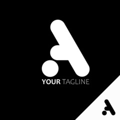 Letter A to logo typografy, vector isolated