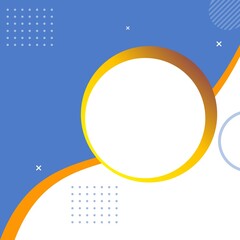 Social media feed banner background with bright colored shapes