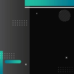 Social media feed banner background with dark colored shapes