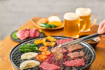 ビールと焼肉