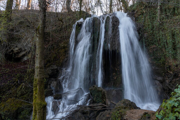 waterfall in altube, in the province of alava in the north of spain