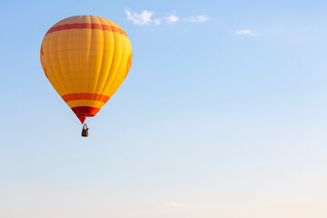 Cappadocia - turkey.21 August 2020. While the clouds with the sun out air balloon rides