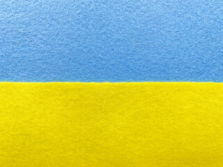 Ukrainian flag made of felt