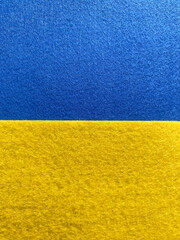 Ukrainian flag made of felt