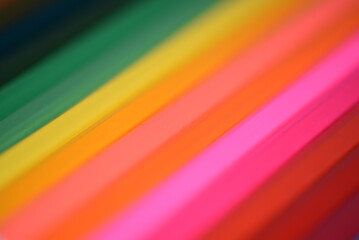 Netherlands, February 2022. Close up of colored pencils in different colors
