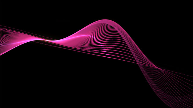 Elegant abstract wave for art projects, cards, business, posters. 3D illustration, computer-generated fractal