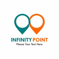 Infinity point logo template illustration