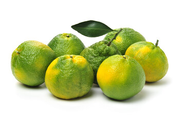 tangerine on a white background