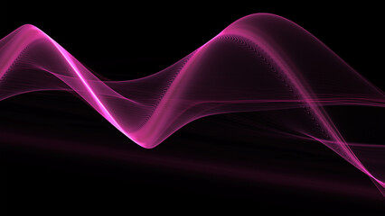 Elegant abstract wave for art projects, cards, business, posters. 3D illustration, computer-generated fractal