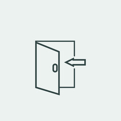 Door_enter vector icon illustration sign