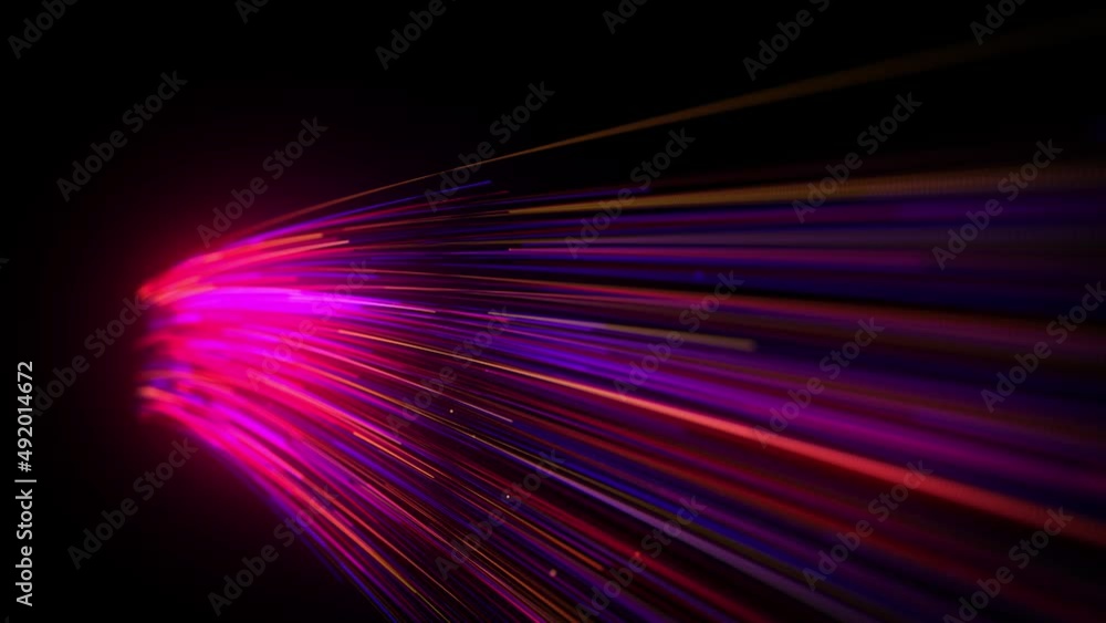 Poster abstract glowing 3d light strokes background/ 4k animation of an abstract looped wallpaper backgroun