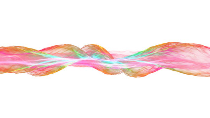 Elegant abstract wave for art projects, cards, business, posters. 3D illustration, computer-generated fractal