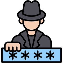 Scammer icon, DeFi related vector illustration
