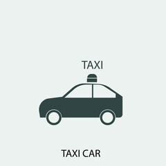 Taxi_car vector icon illustration sign