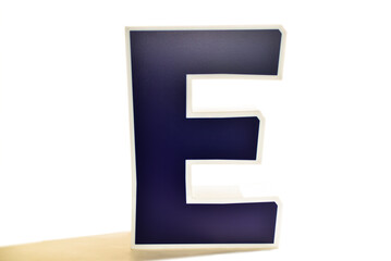 alphabet, voluminous blue letters on a light background