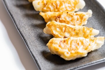 【料理】皿の上の餃子
