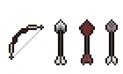 pixel icon bow and arrows