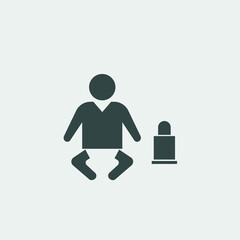 Baby_sitting vector icon illustration sign