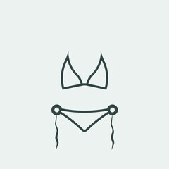 Bikini vector icon illustration sign