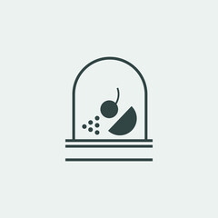 Fototapeta premium Fruit_basket vector icon illustration sign