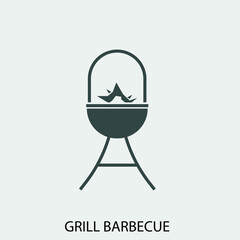 Grill_barbeque vector icon illustration sign
