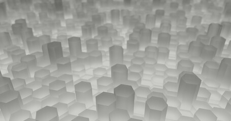 Glass hexagons with backlight in 3D
