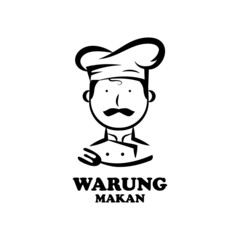 Restaurant logo template design concept