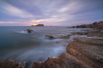 Sunset over the sea , Ibiza 