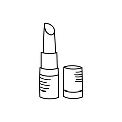 Lipstick doodle simple vector illustration