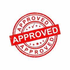 Approved badge sign vector design templates