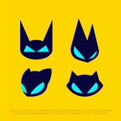 Modern, professional set of icons with the image of cats © ILYA