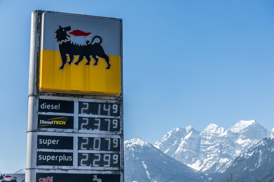 sign at a eni petrol station