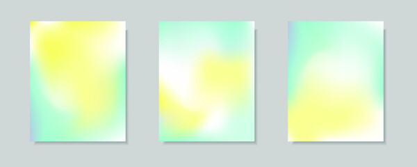 collection of abstract blue yellow gradient vector cover backgrounds. for business brochure backgrounds, cards, wallpapers, posters and graphic designs. illustration template