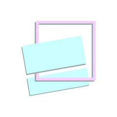 vertical blank frame illustration minimal creative design for text 