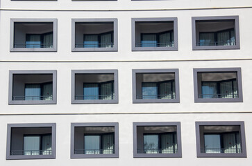 Fototapeta premium windows of a building , hotel balcony