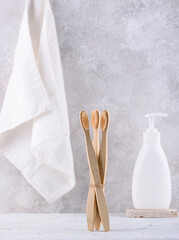 Bamboo toothbrush, zero waste care products