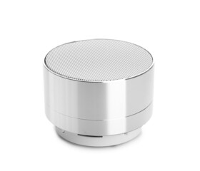 Wireless portable speaker isolated on white background