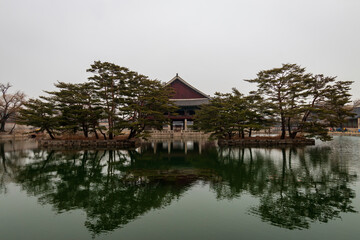 Gyeonghoeru pavillon at Gyeongbokgung Palace, Seoul, South Korea