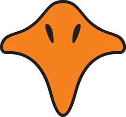 Bird beak color vector illustration