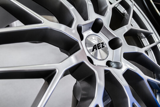AEZ Wheels premium car rims on May 20, 2018 in Krakow, Poland.