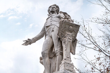 Mozart Monument in the Burggarten Park, Innere Stadt district of Vienna, Austria. Mozart-Denkmal,...