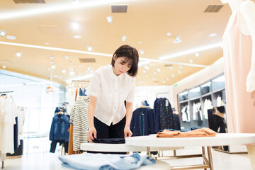 girl in shopping malls