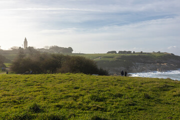 Walking park, sunrise, north of Europe