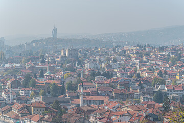 High pollution levels creates heavy fog over Sarajevo