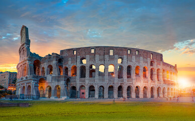Obraz na płótnie Canvas Colosseum in Rome. Colosseum is the most landmark in Rome.